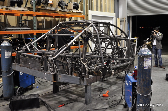 Initial frame, before welding